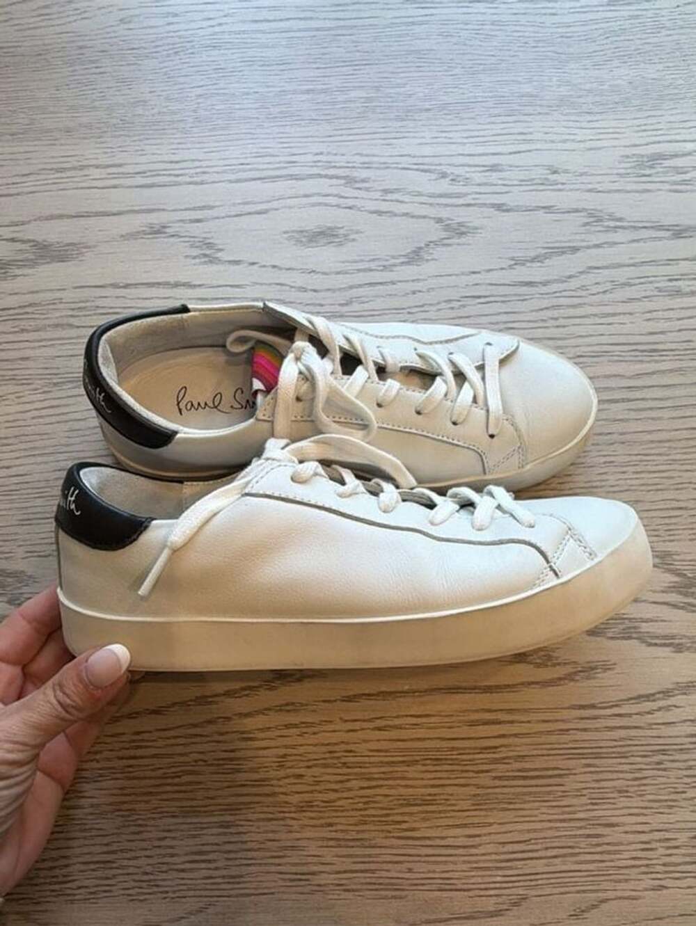 Paul Smith White Leather Low-Top Sneakers EU 37